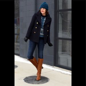 J. Crew Pea Coat, navy blue, size 4